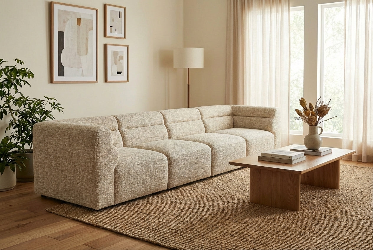 Araco Atelier Atlas 3 seater sofa in Wicker fabric
