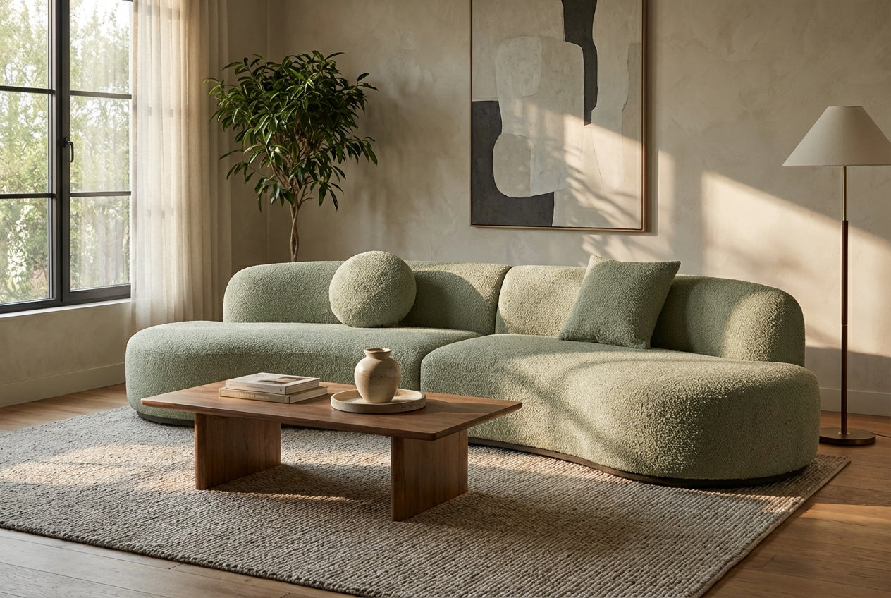 Araco Atelier Coco 4 seater sofa in Laurel fabric