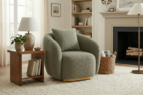 Araco Atelier Cleo armchair in Laurel fabric