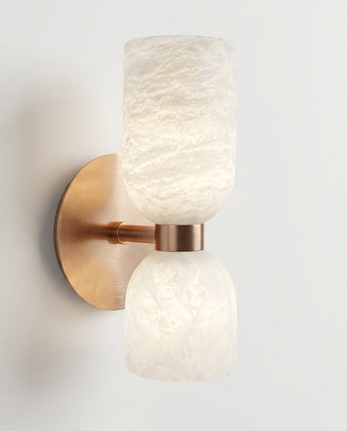 Araco Lumière Frozen Velis slim natural alabaster wall light