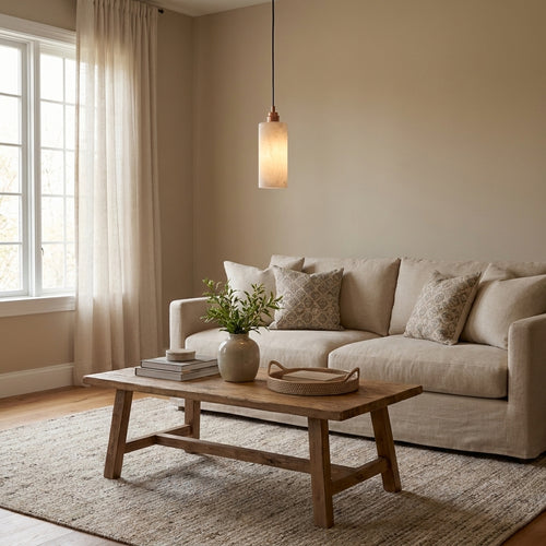 Araco Lumière Frozen Voss natural alabaster pendant light, alternate view