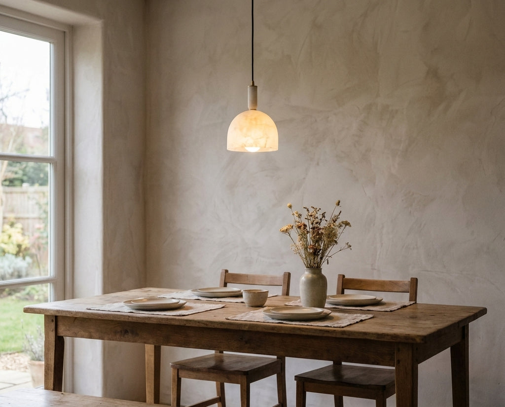 Araco Lumière Frozen Nuri natural alabaster pendant light, alternate view