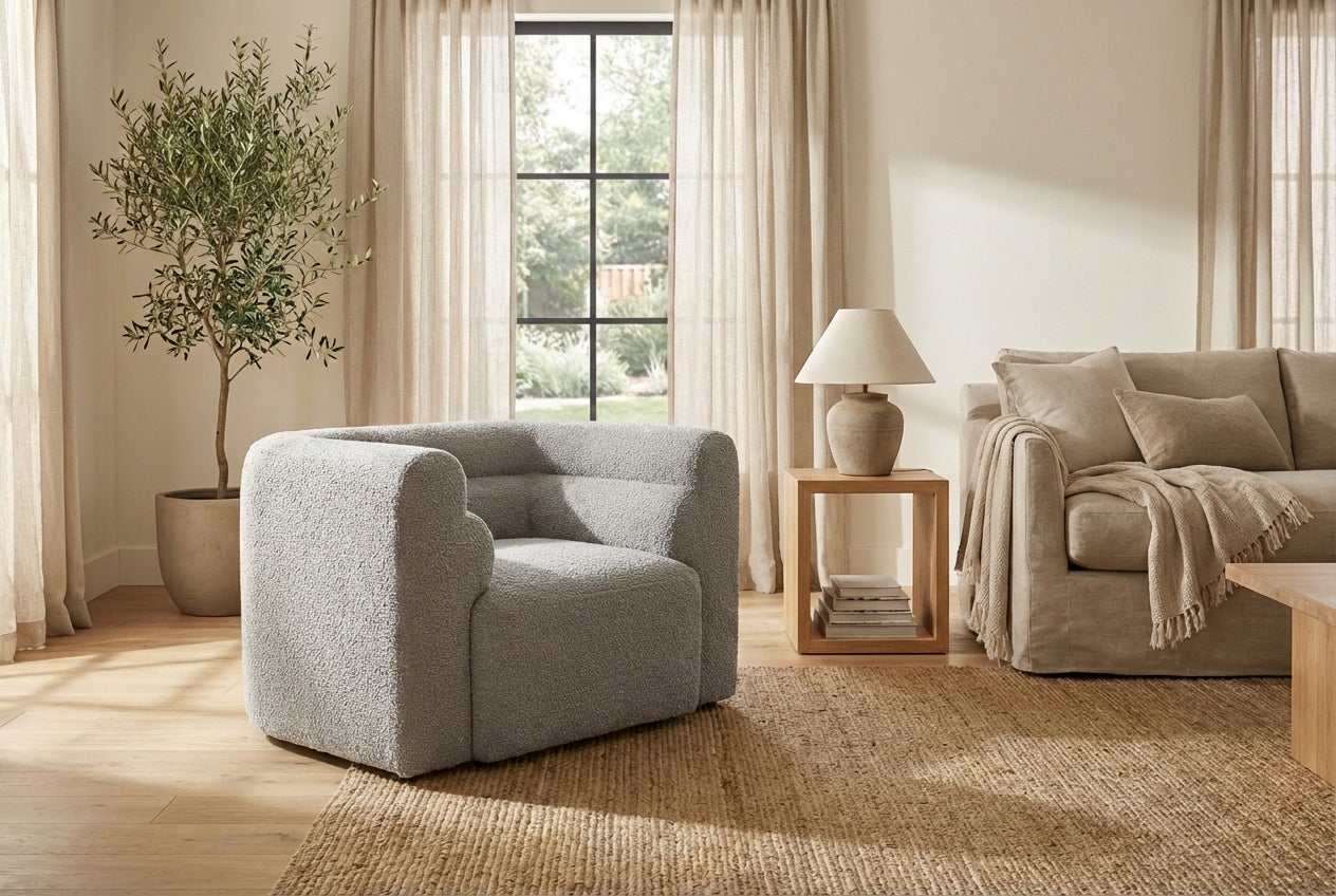 Araco Atelier Bear armchair in Mistral fabric