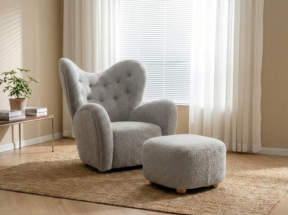 Araco Atelier Teddy armchair in Mistral fabric