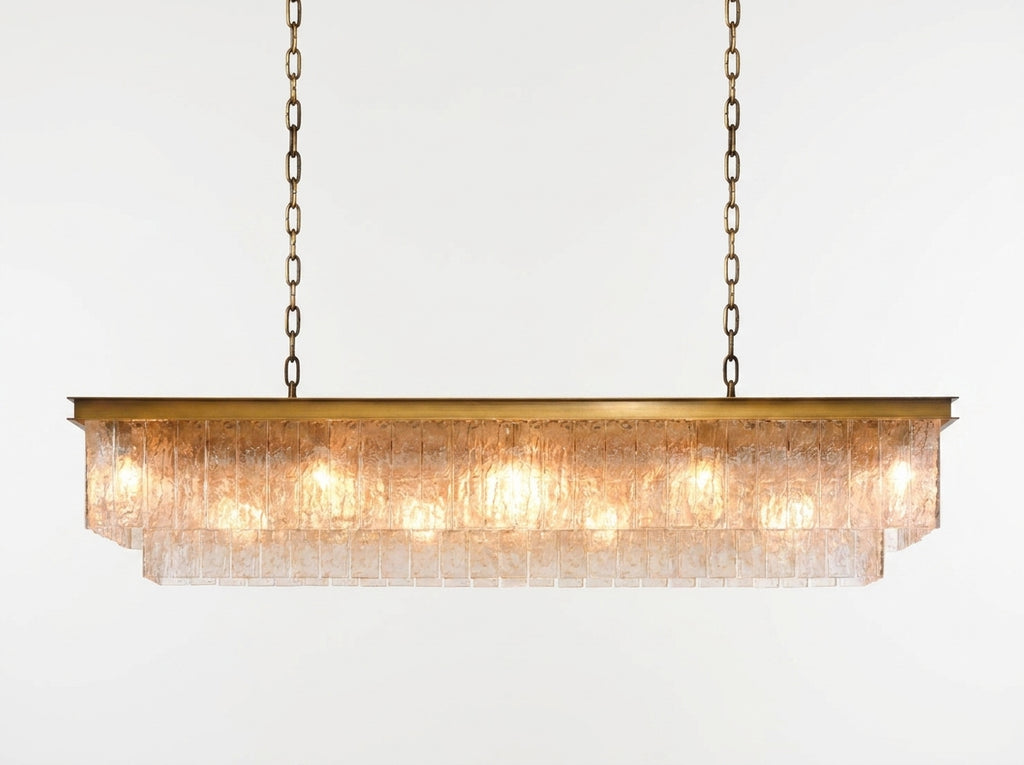 Araco Lumière Radiant Bella glass and steel pendant light