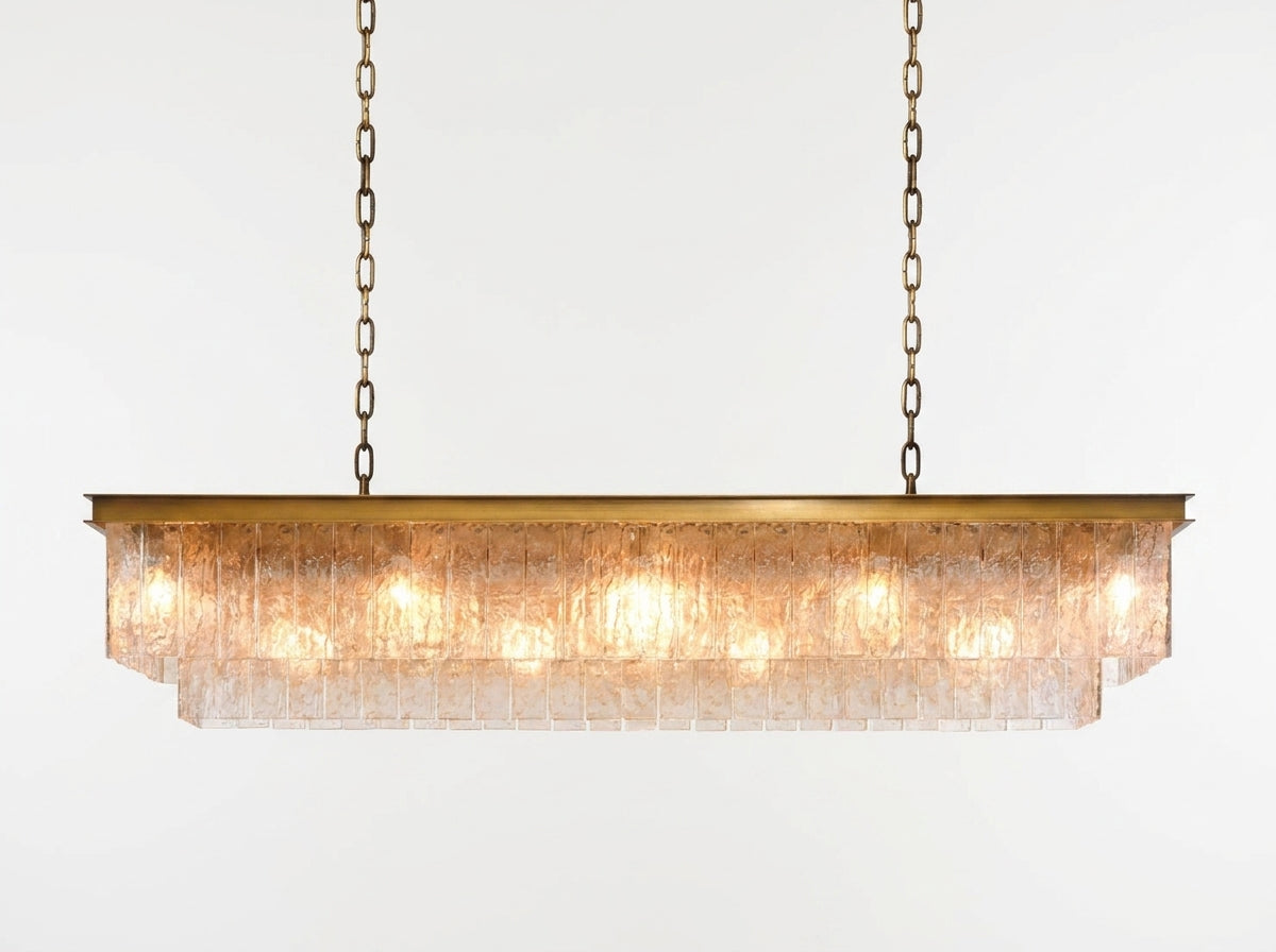 Araco Lumière Radiant Bella glass and steel pendant light