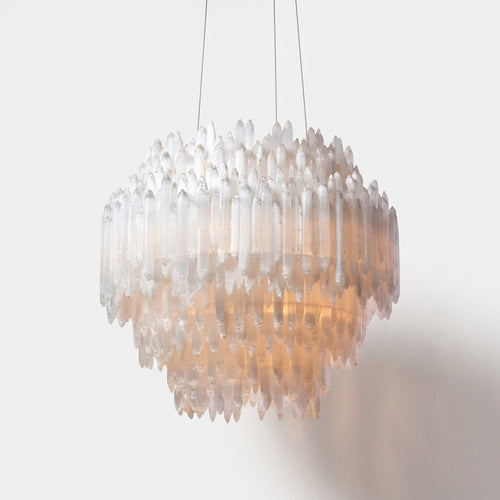 Araco Lumière Radiant Osta selenite pendant light