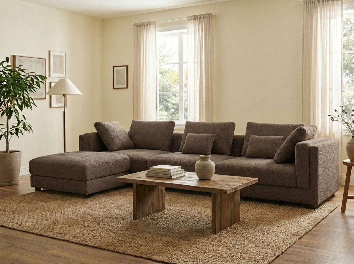 Araco Atelier Ollie 3 seater sofa in Porcini fabric