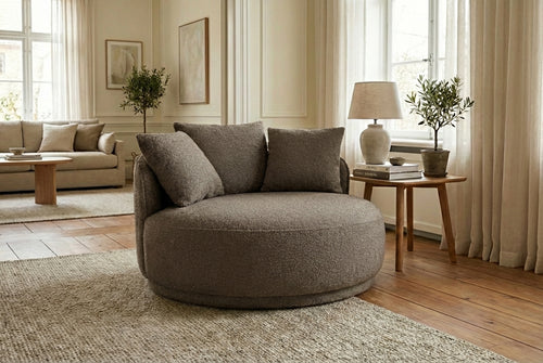 Araco Atelier Otis armchair in Porcini fabric