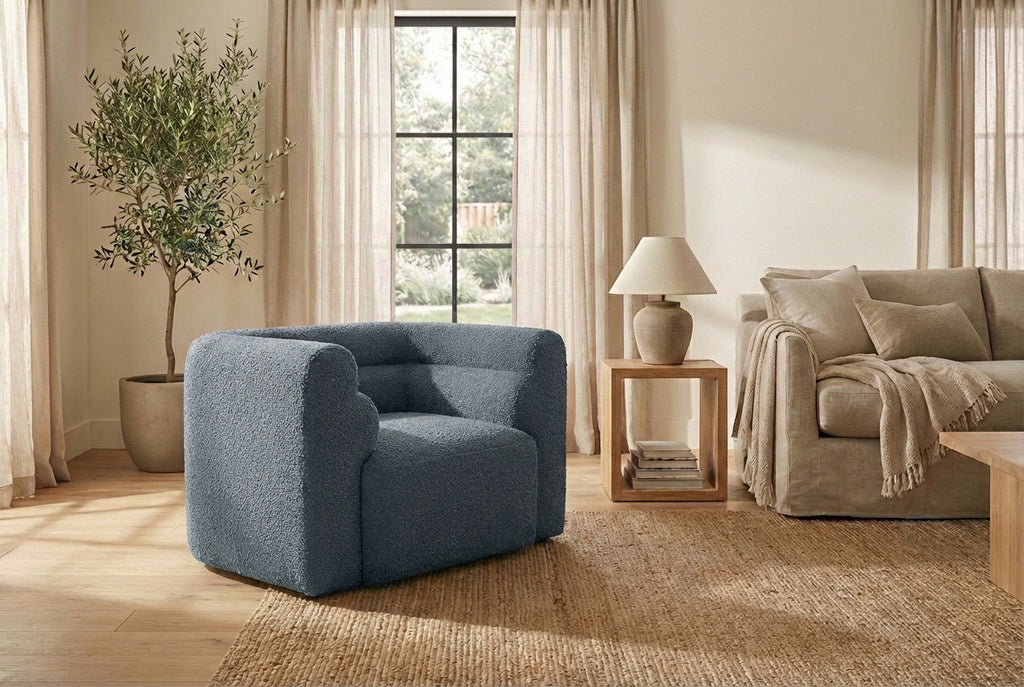 Araco Atelier Bear armchair in Spindle fabric