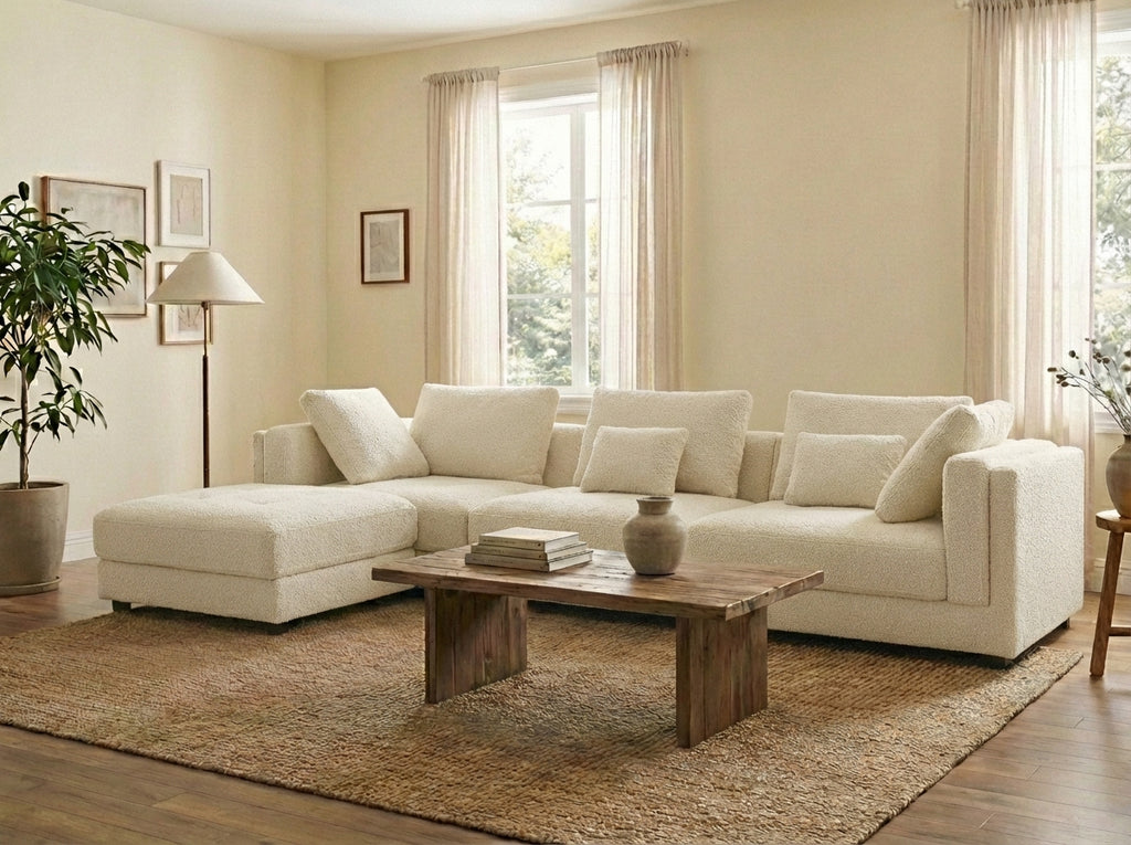 Araco Atelier Ollie 3 seater sofa in Vanilla fabric