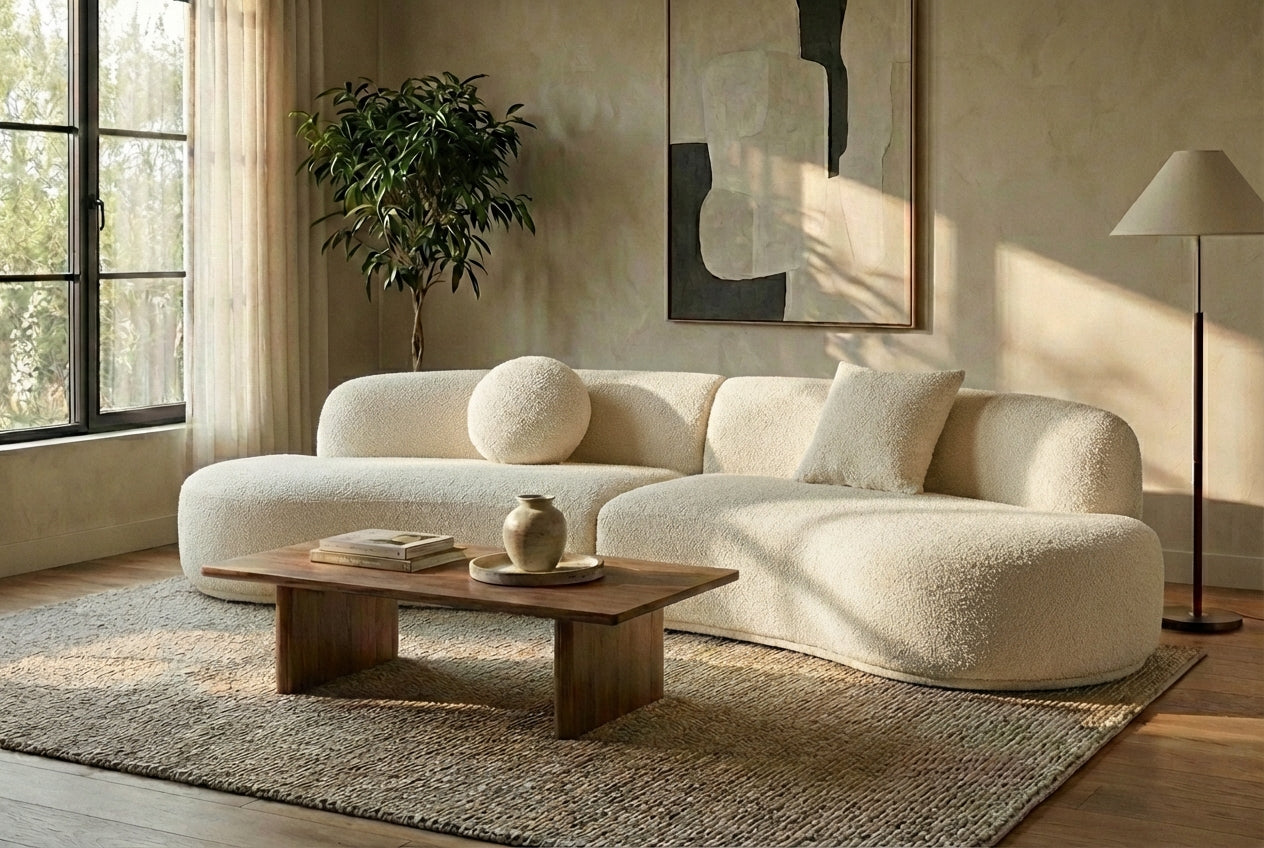 Araco Atelier Coco 4 seater sofa in Vanilla fabric