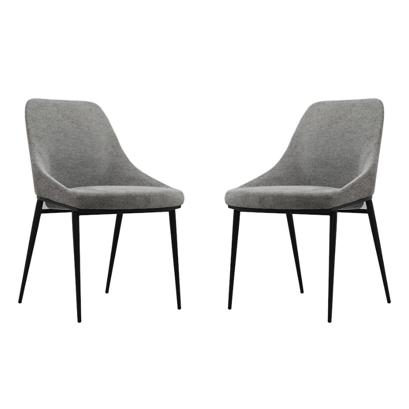 Tommy Franks Scande dining chairs in grey, set of two