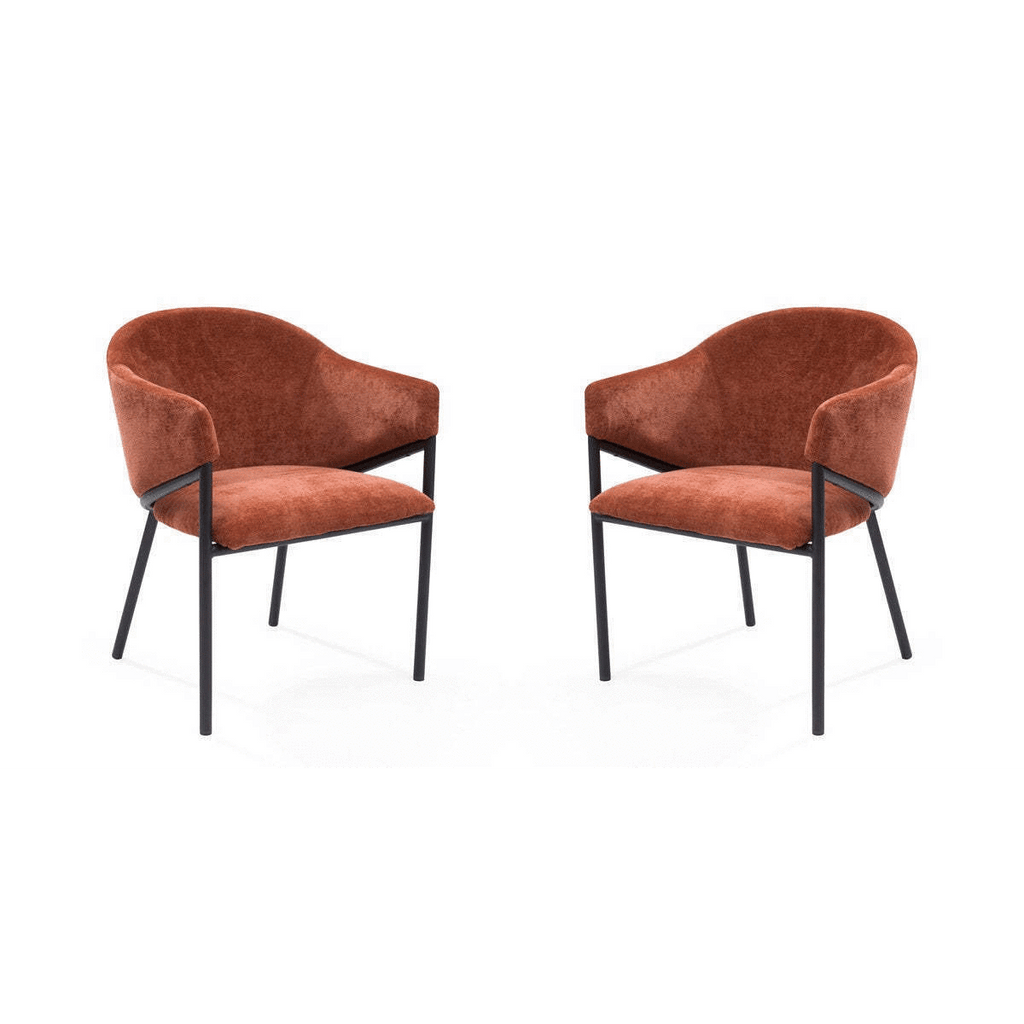 Tommy Franks Aidan rust armchairs, alternate view