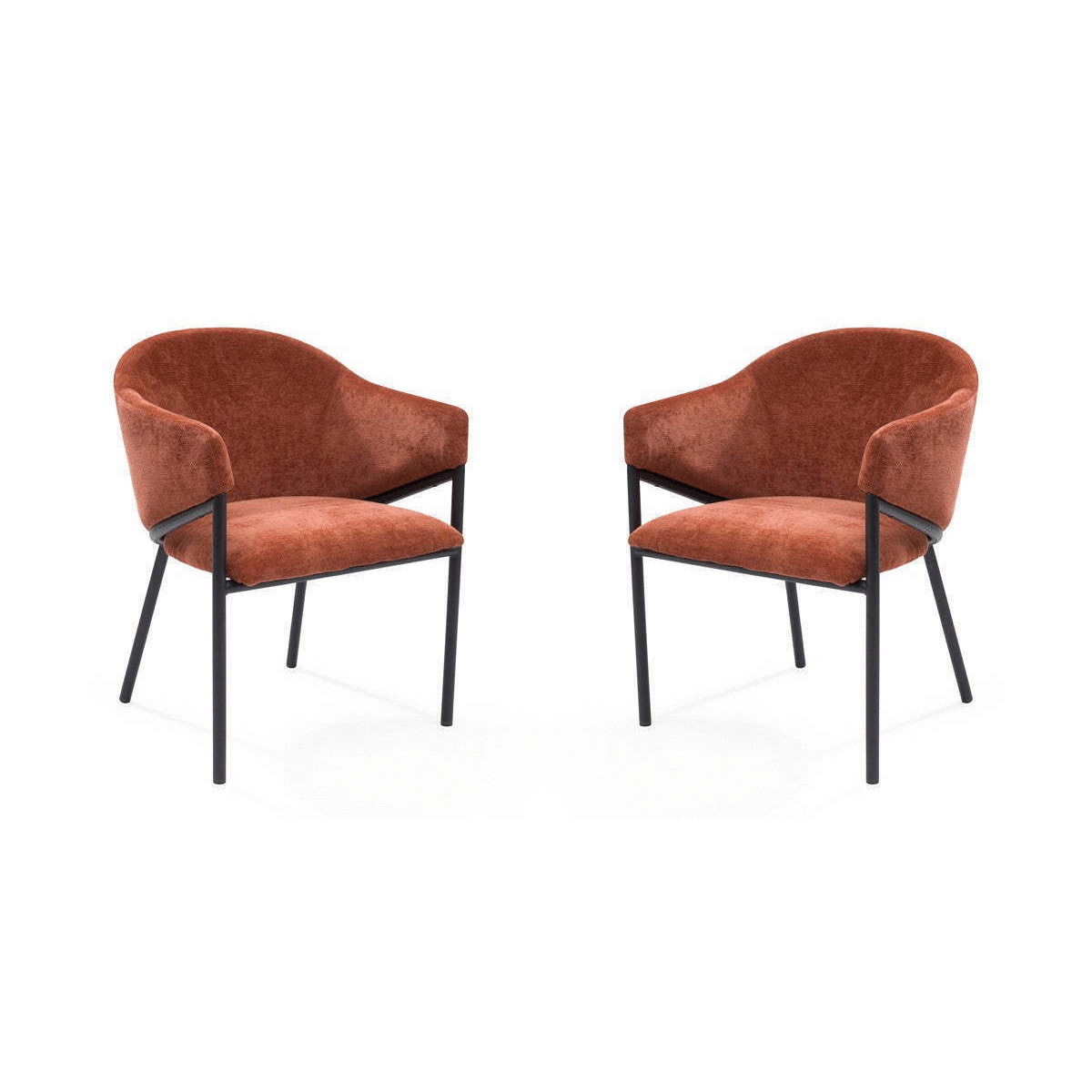 Tommy Franks Aidan rust armchairs, alternate view