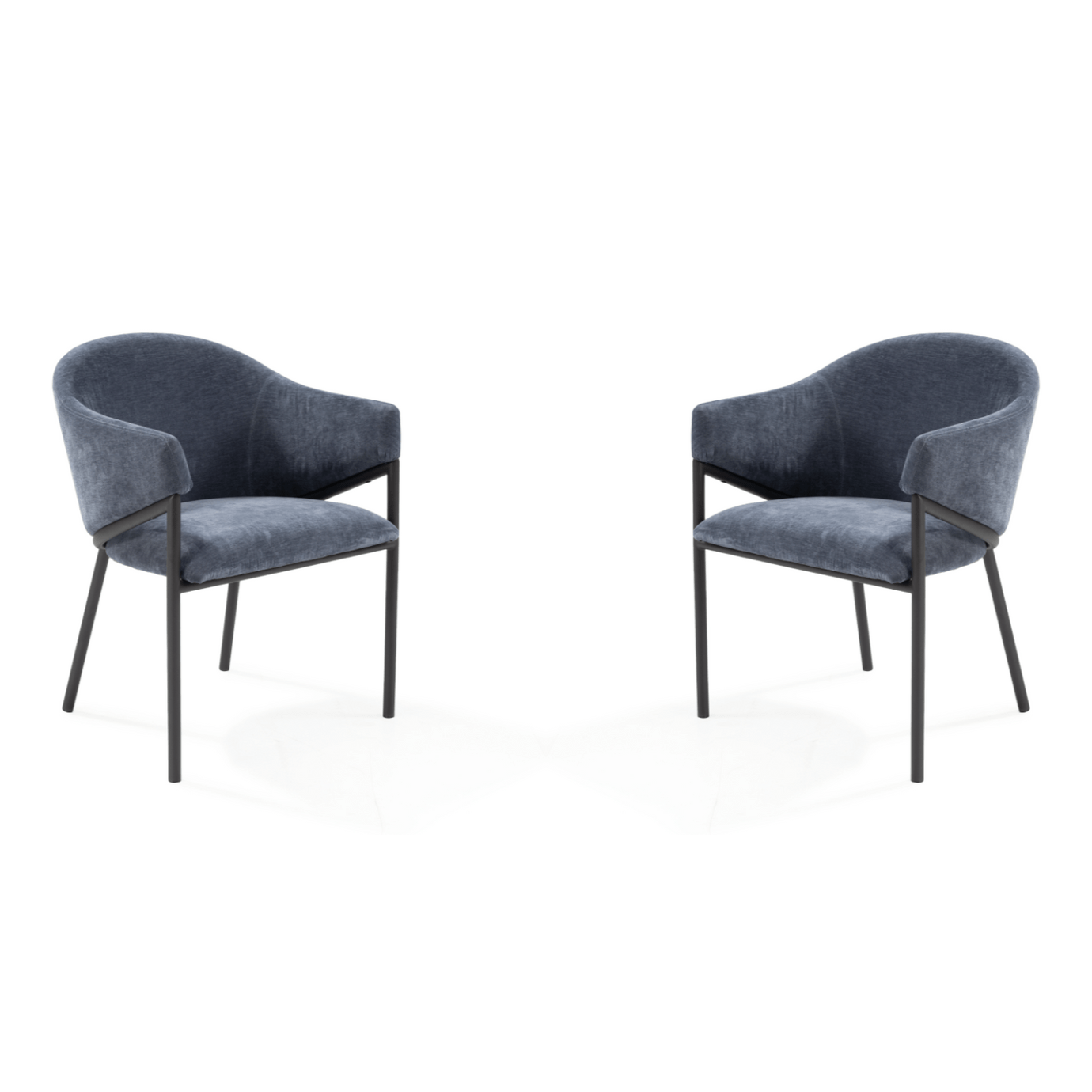 Tommy Franks Aidan navy armchairs, alternate view