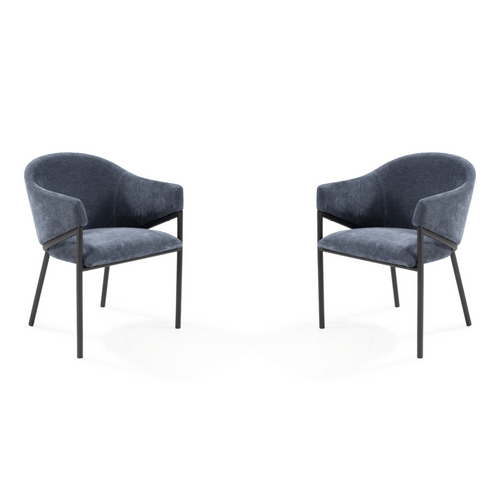 Tommy Franks Aidan navy armchairs, alternate view