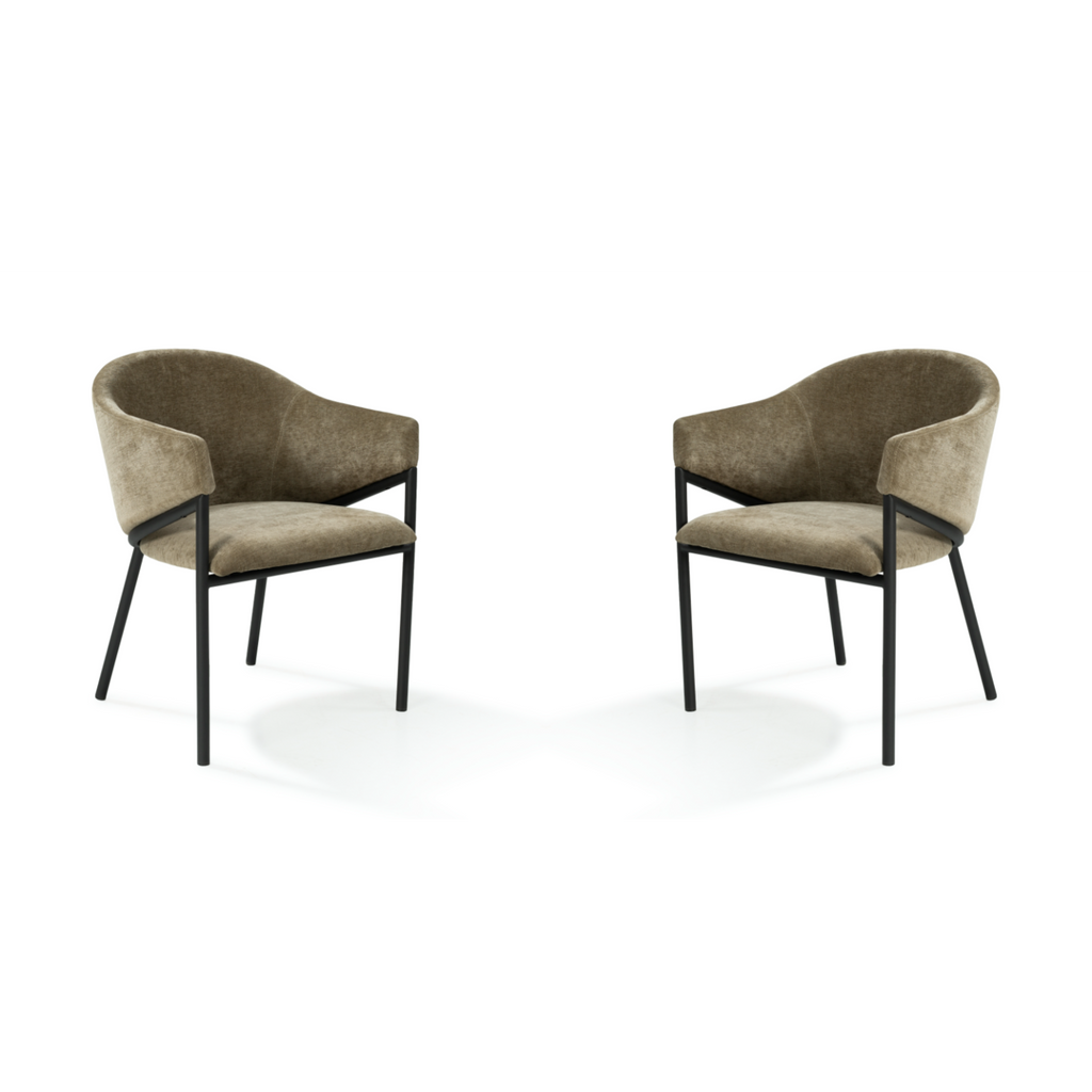 Tommy Franks Aidan olive armchairs, alternate view