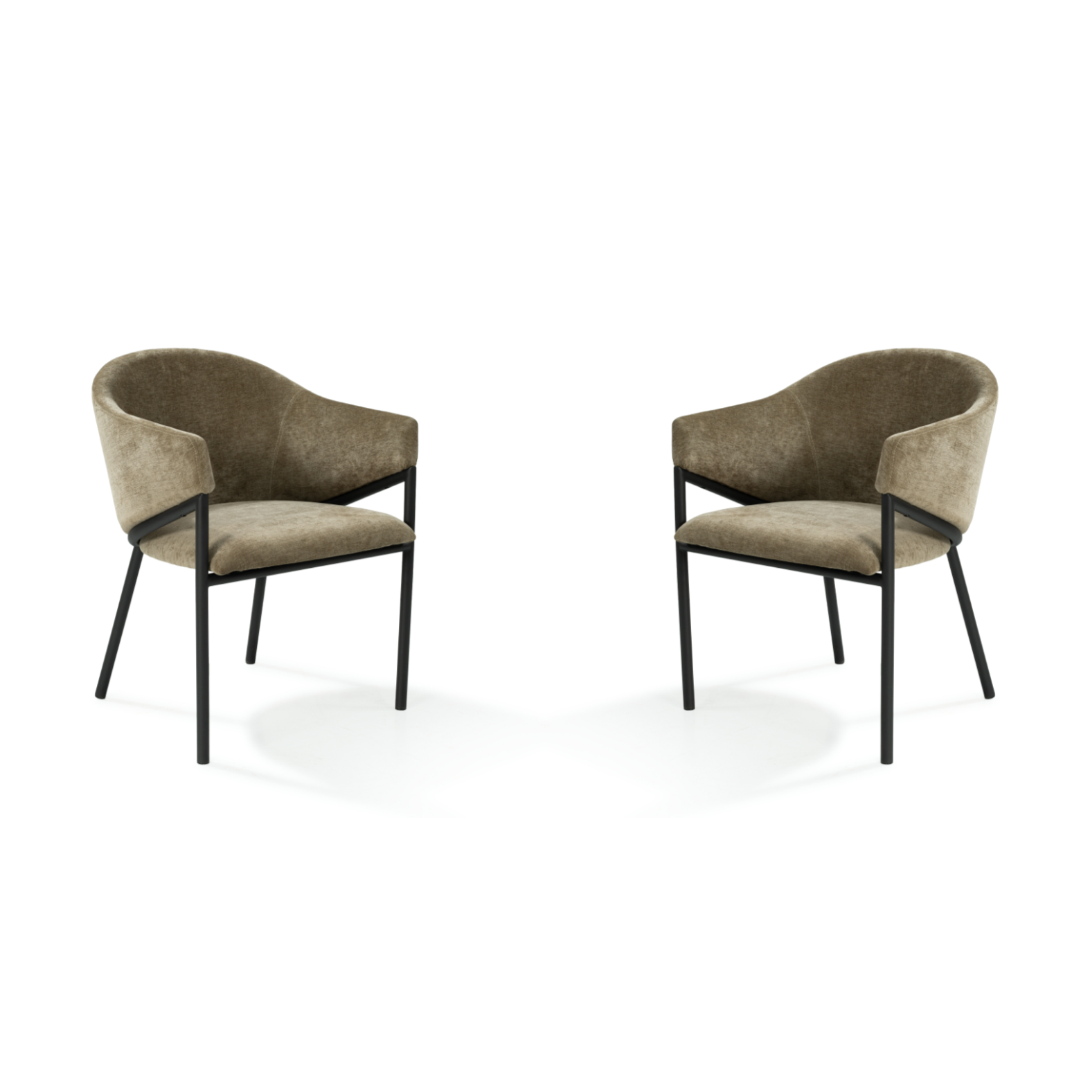 Tommy Franks Aidan olive armchairs, alternate view