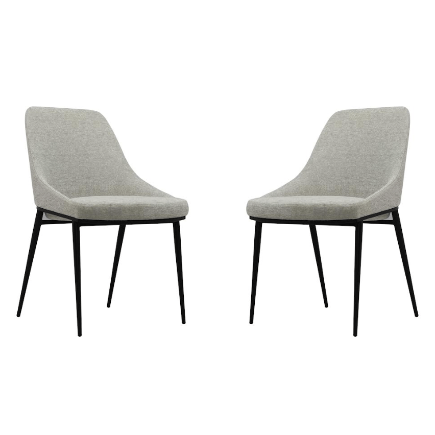Tommy Franks Scande dining chairs in cream, set of two