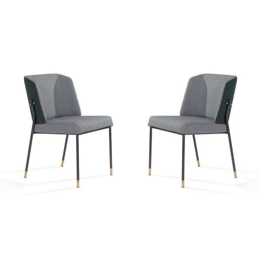Tommy Franks Victor houndstooth dining chairs, alternate view
