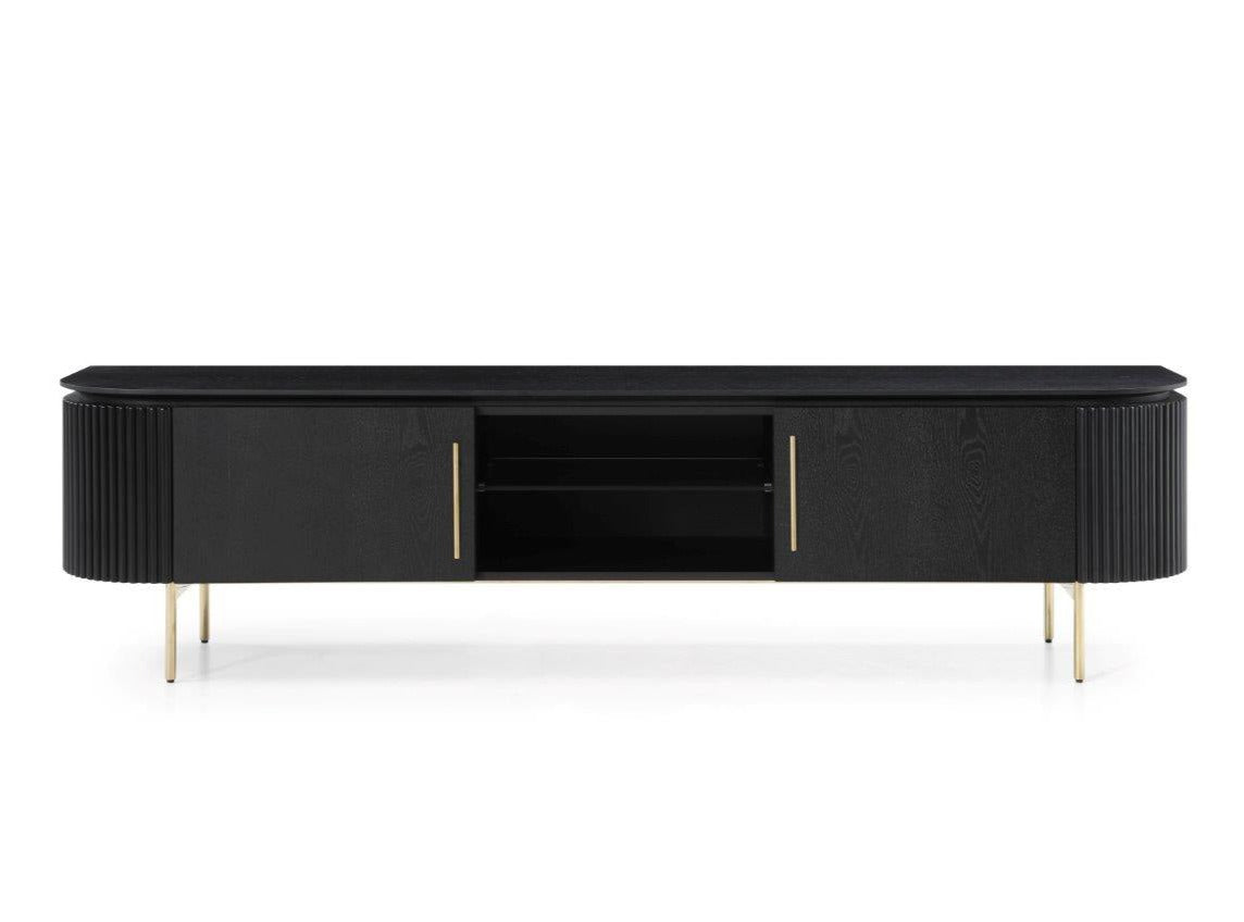 Tommy Franks Lantine black oak TV unit, alternate view