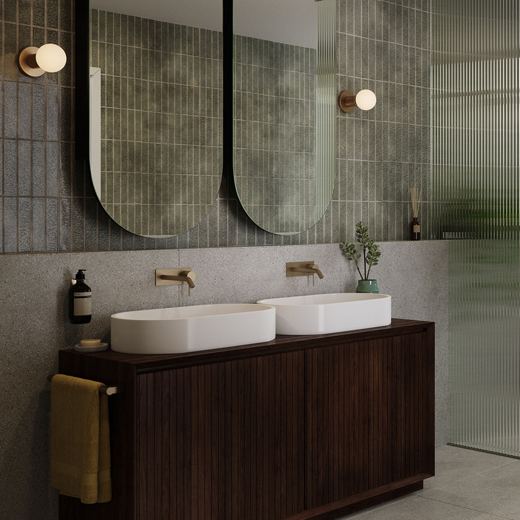 Tala Lochan Wall Light in Brass + Sphere III (view 2)