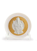 Lladro Lord Ganesha Decorative Plate Golden Lustre