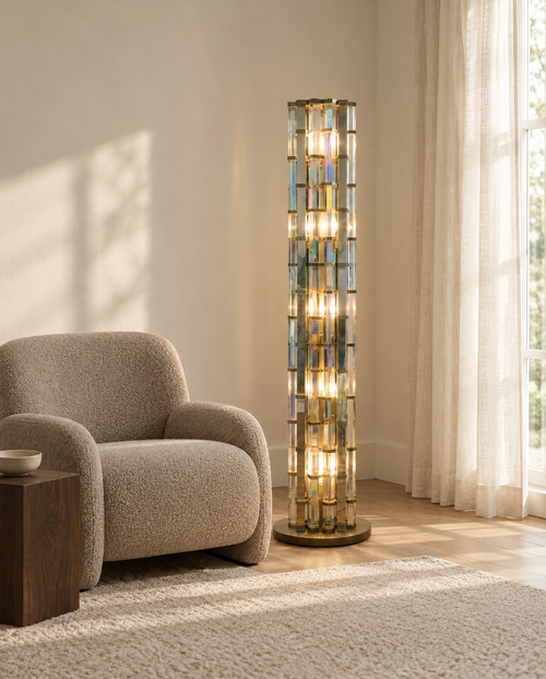 Araco Lumière Radiant Maris Crystal Floor Lamp