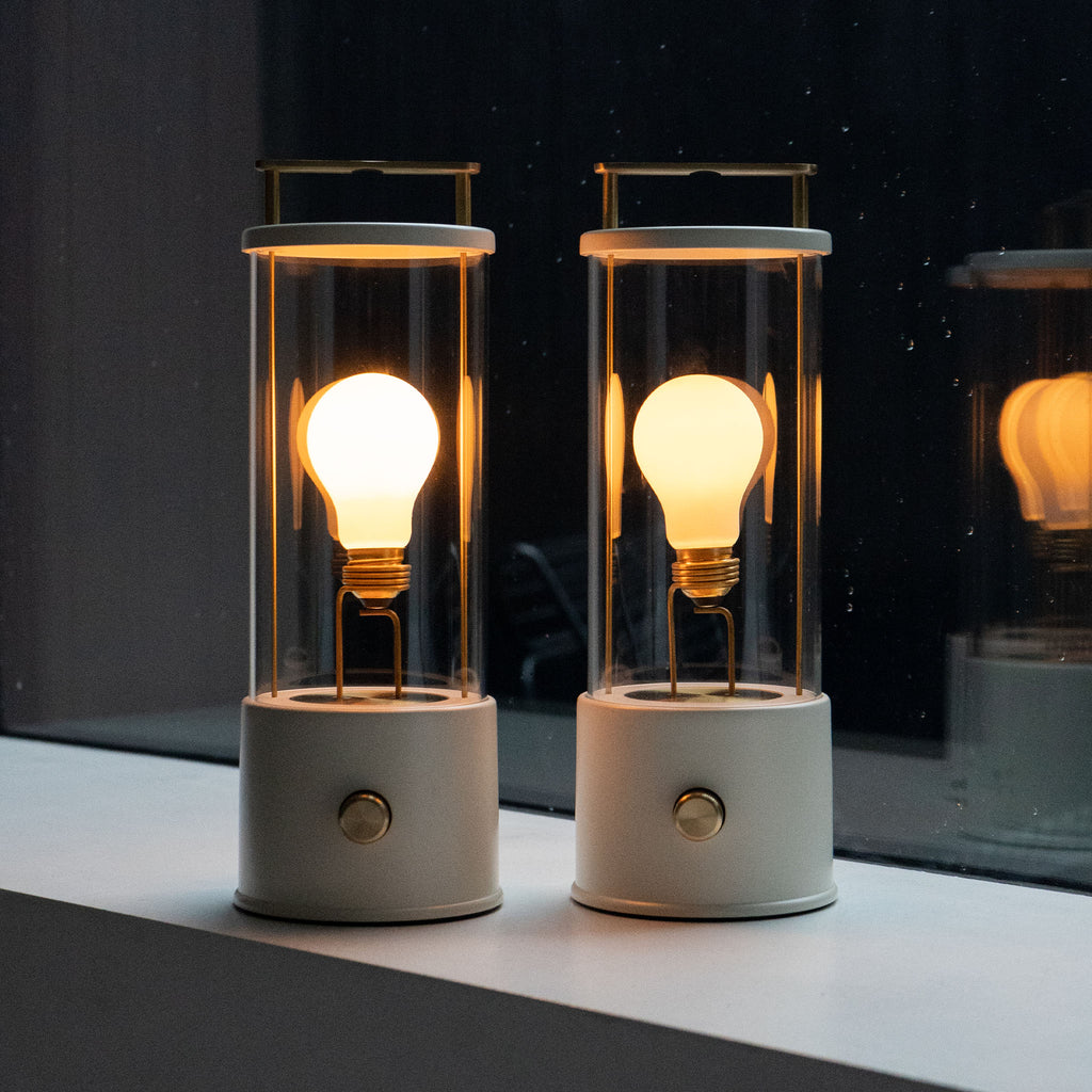 Tala The Muse 1.0 Portable Lamp in Candlenut White - Set of 2 in a styled interior setting (view 2)