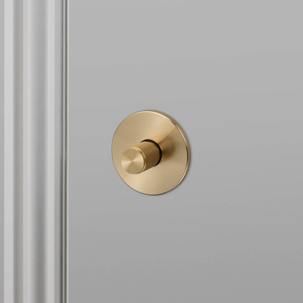 Buster + Punch Thumbturn Lock Linear Knurl in Brass