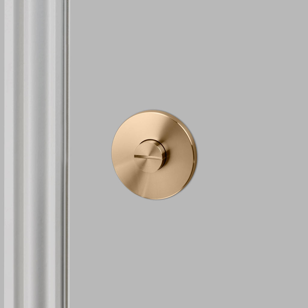 Buster + Punch Thumbturn Lock Linear Knurl in Brass detail