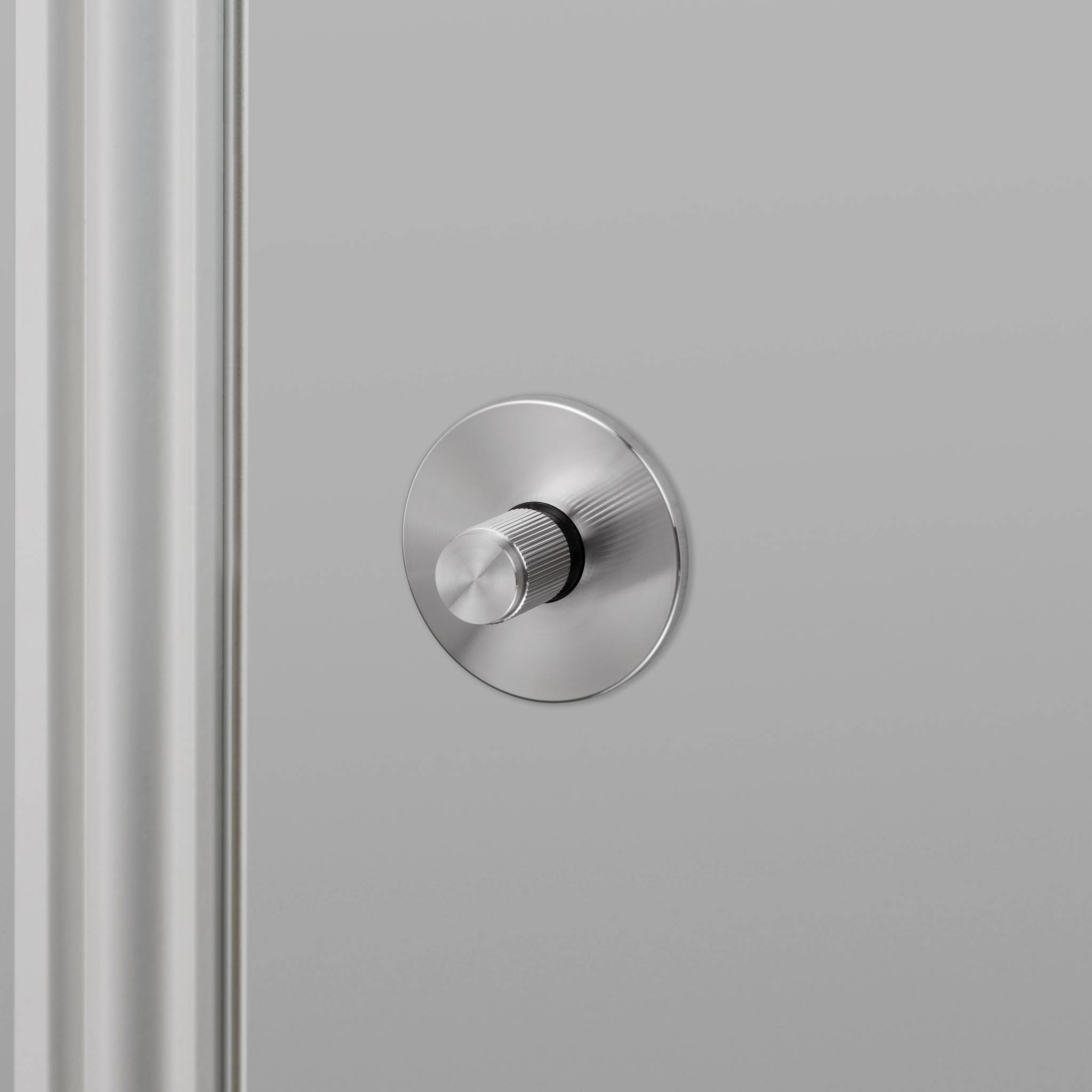 Buster + Punch Thumbturn Lock Linear Knurl in Steel
