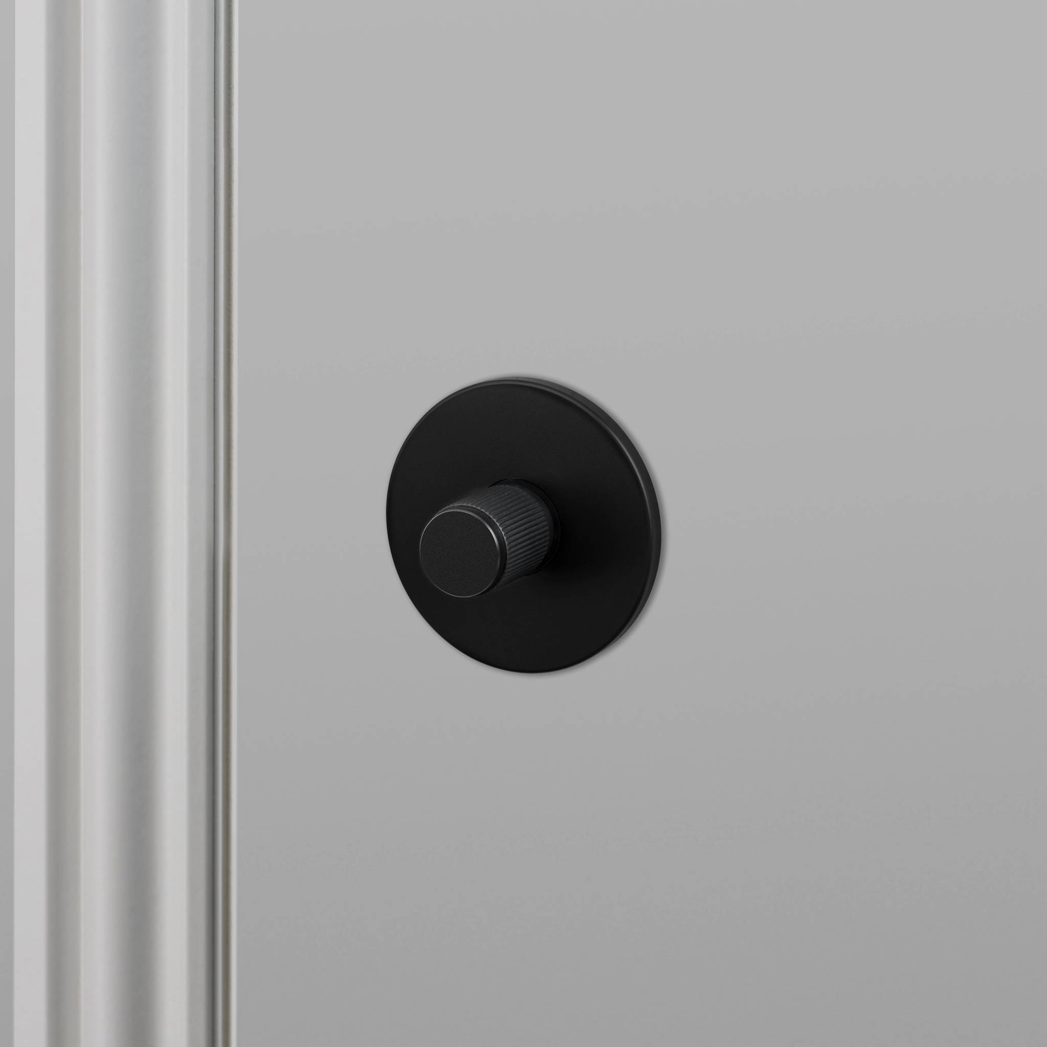 Buster + Punch Thumbturn Lock Linear Knurl in Welders Black
