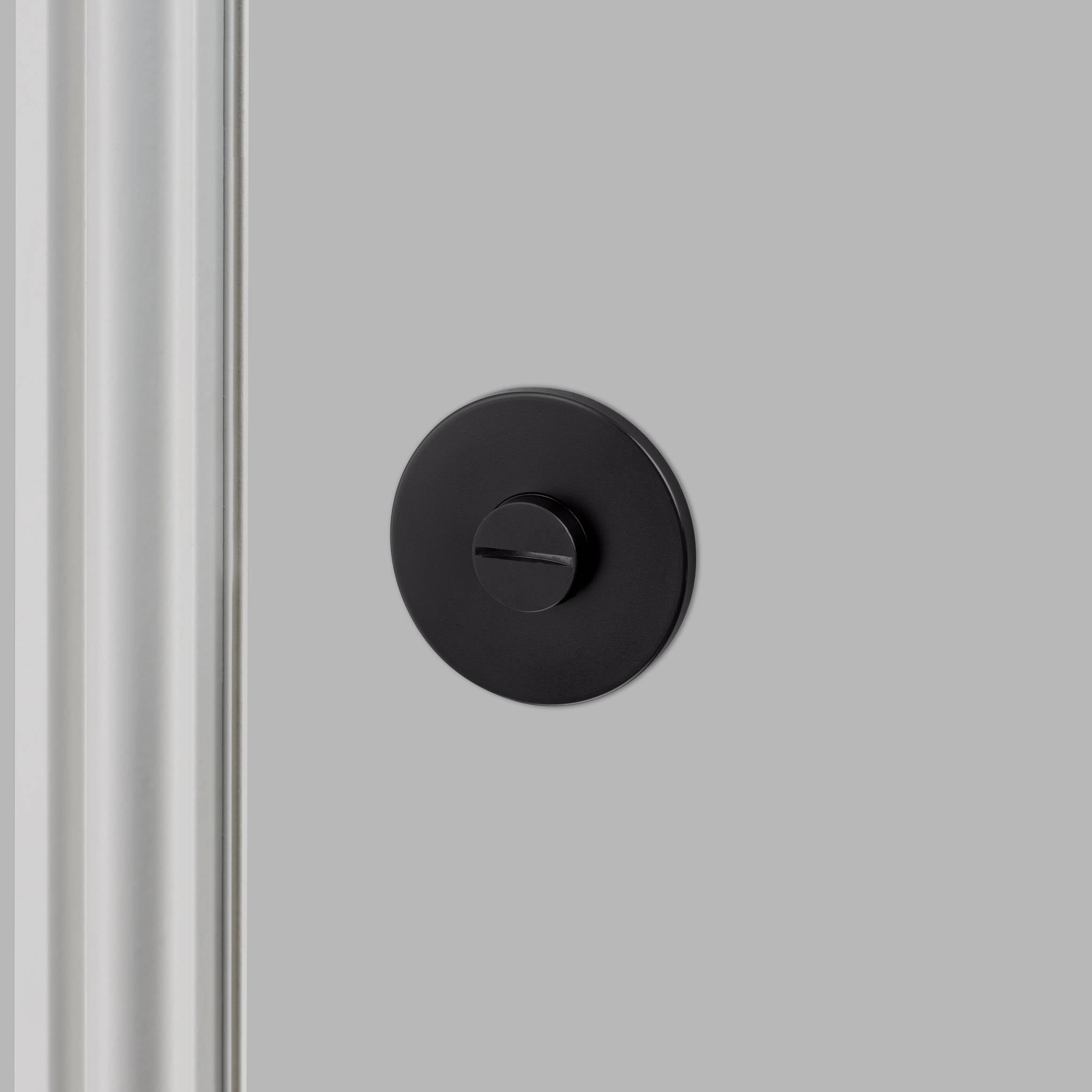 Buster + Punch Thumbturn Lock Linear Knurl in Welders Black detail