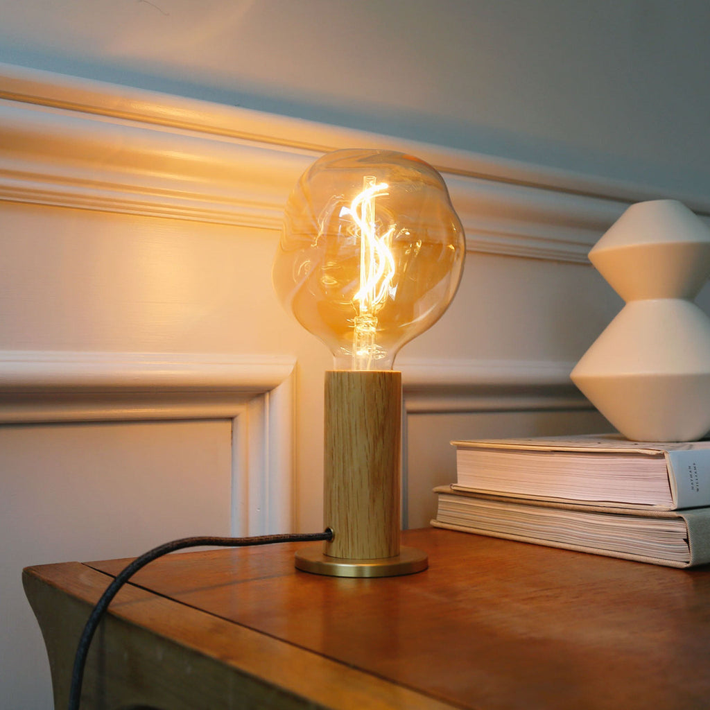 Tala Knuckle Table Lamp in Oak + Voronoi I Set of 2 (view 3)