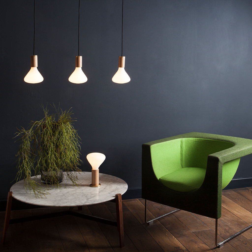 Tala Noma Pendant Light in Brass in a styled interior setting