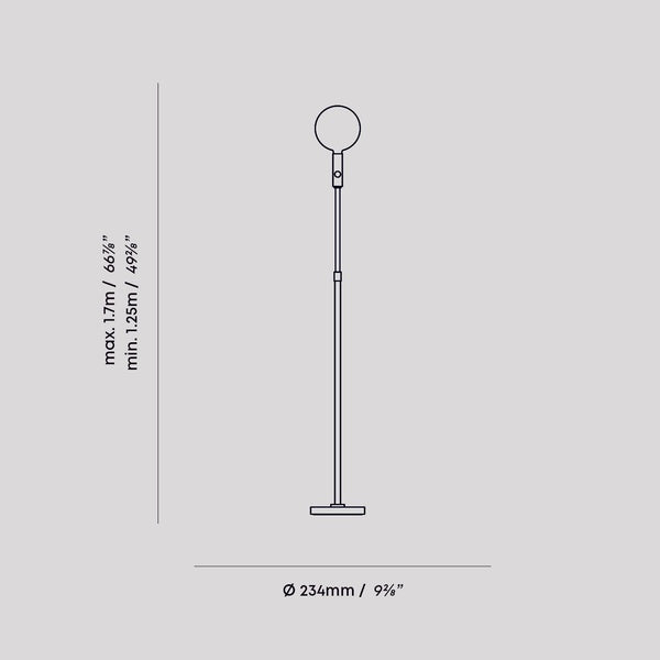 Tala Poise Adjustable Floor Lamp in Graphite