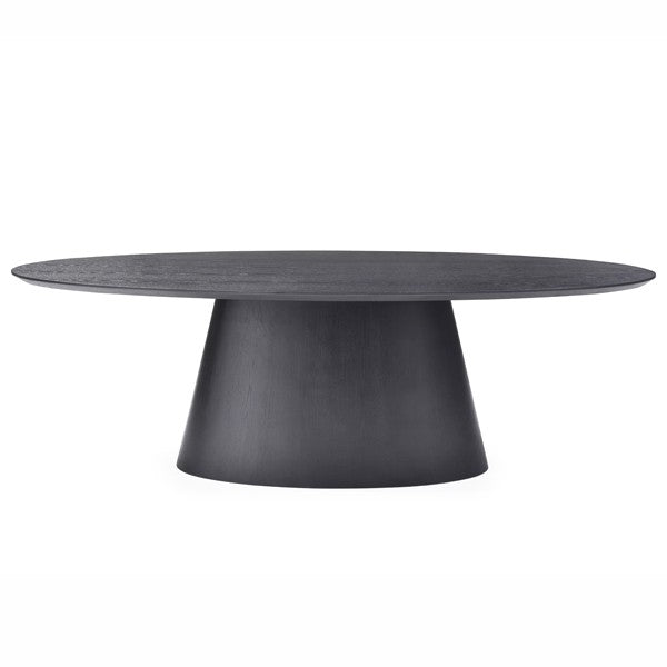 Tommy Franks Tavamo oval black oak dining table, alternate view