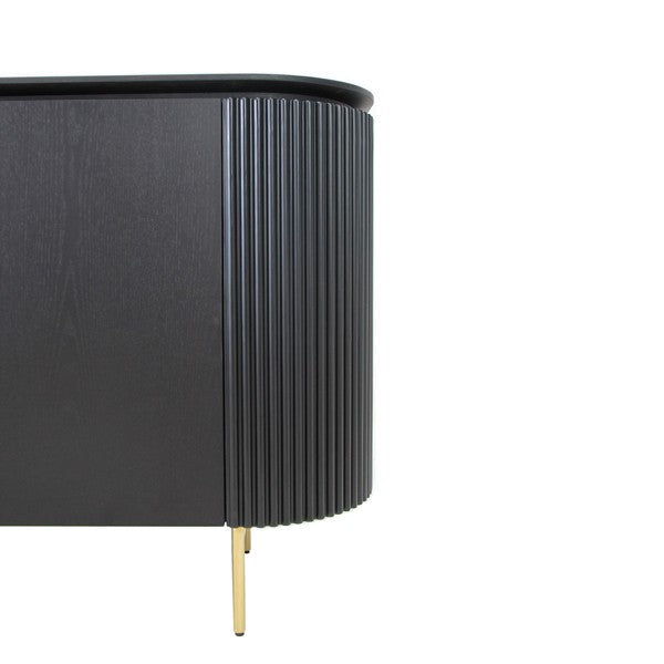 Lantine Buffet - Black Oak & Brass