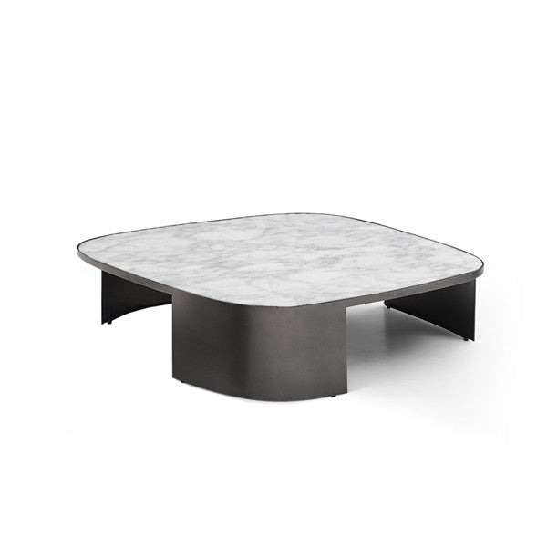 Tommy Franks Remy white marble coffee table, alternate view
