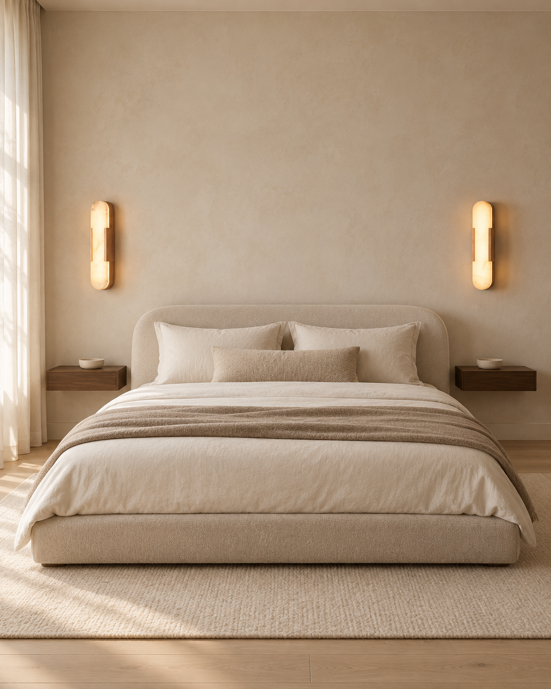 Araco Lumière Frozen Pulse Alabaster Wall Light
