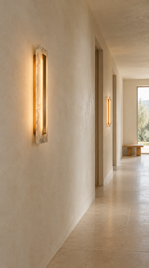 Araco Lumière Frozen Ray Alabaster Wall Light