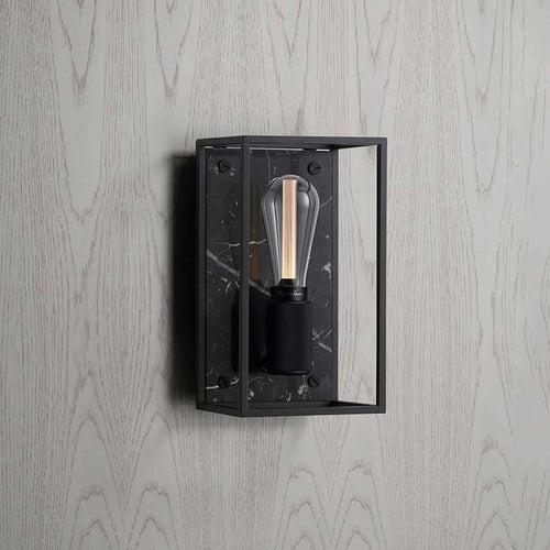 Buster + Punch Caged Wall Light Medium Black Marble luxury wall light by Araco Interiors