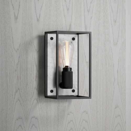 Buster + Punch Caged Wall Light Medium White Marble luxury wall light by Araco Interiors