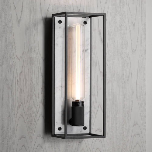 Buster + Punch Caged Wall Light Large White Marble luxury wall light by Araco Interiors