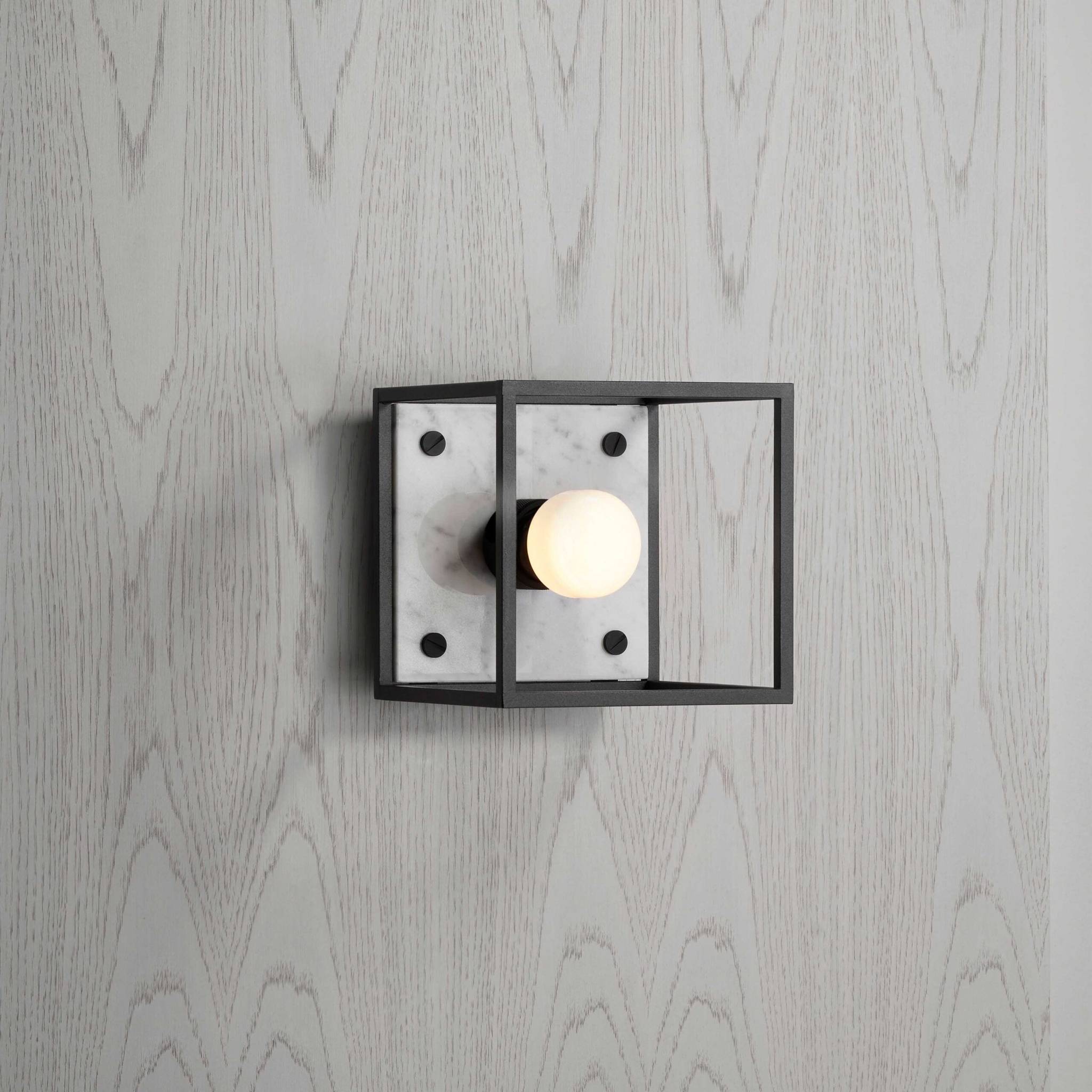 Buster + Punch Caged Small Cross in White Marble