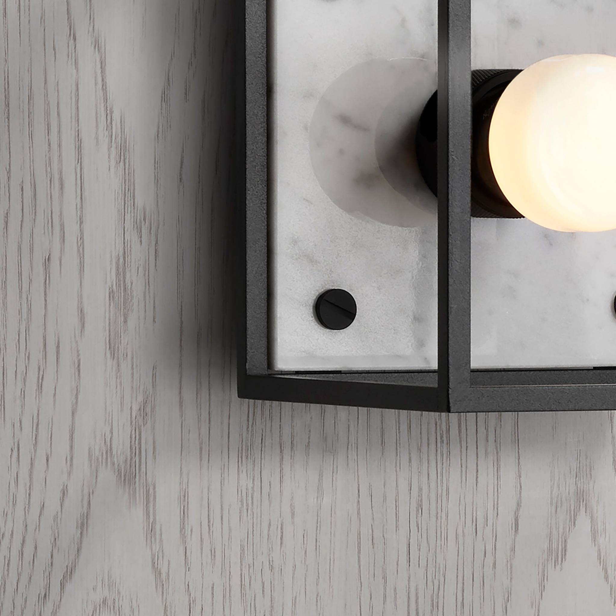 Buster + Punch Caged Small Cross in White Marble, detail