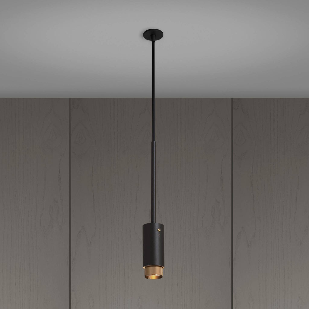 Buster + Punch Exhaust Pendant, linear knurl, graphite