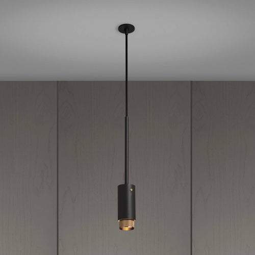 Buster + Punch Exhaust Pendant, linear knurl, graphite